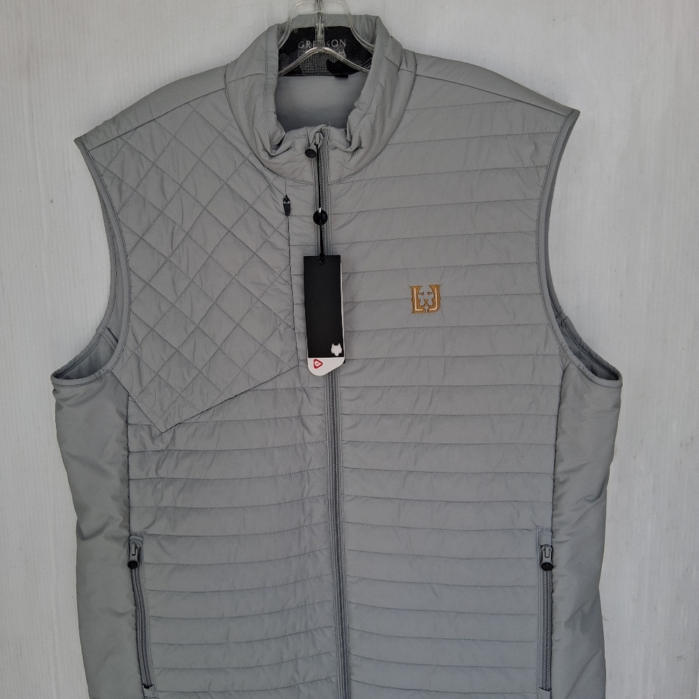 Greyson Yukon-Lite Puffer Vest Mens XL Full-Zip Primaloft Gray - Picture 5 of 6